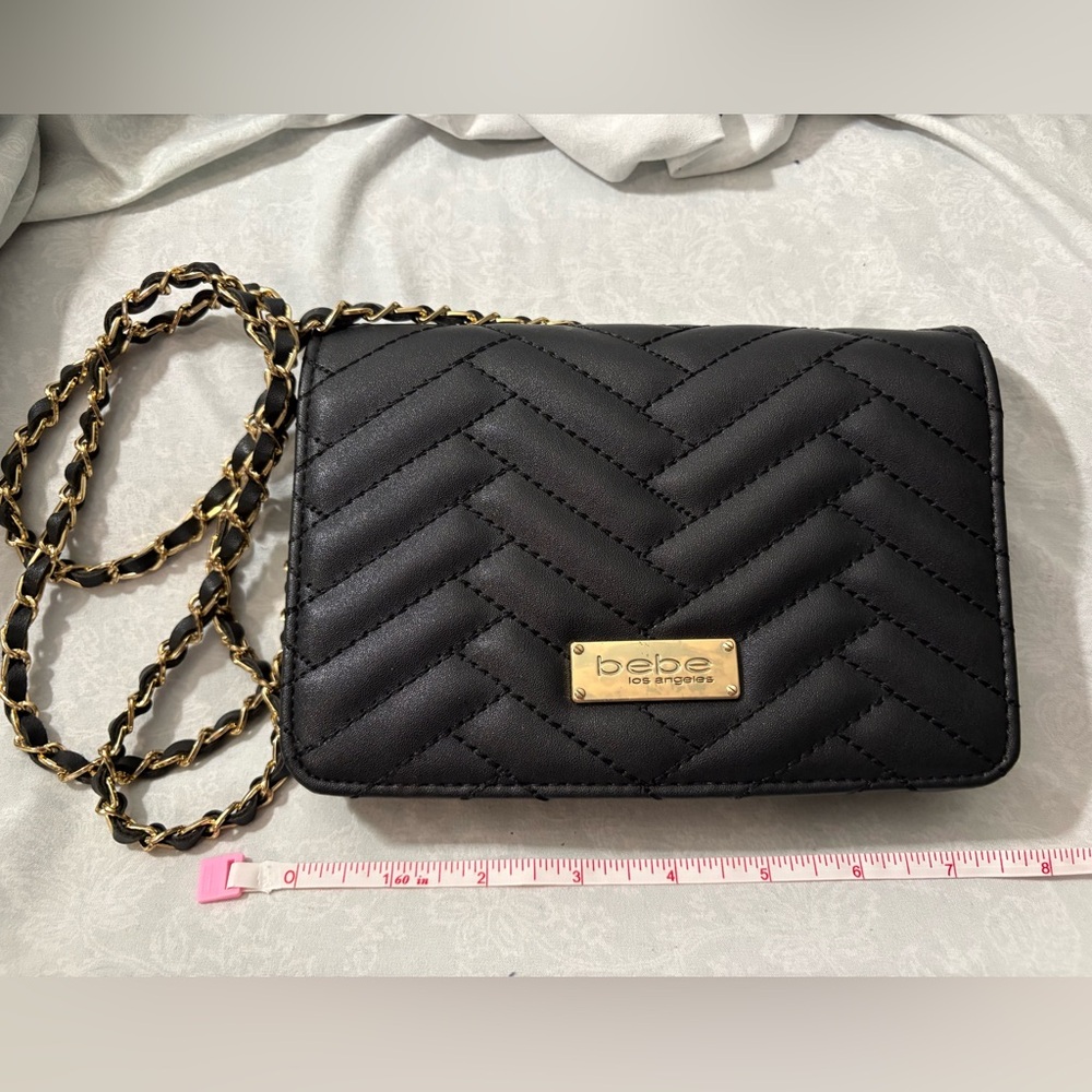 Bebe quilted black purse, excellent condition